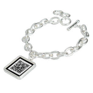 QR code Jewelry Digital Black Bracelet