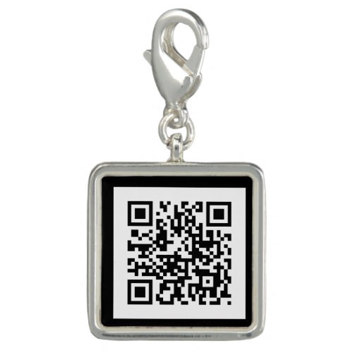 QR code Jewelry Digital Black Charm