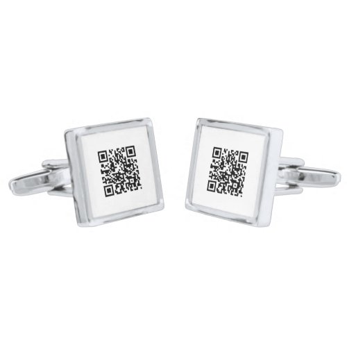 QR code Jewelry Digital  Cufflinks