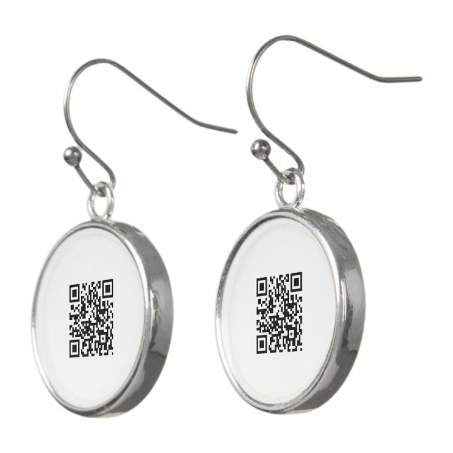 QR code Jewelry Digital  Earrings (Angled)