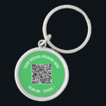 QR Code Keychain Add Special Message Surprise Gift<br><div class="desc">Choose Colors and Font - Your Special QR Code Info and Custom Text Personalized Modern Gift - Add Your QR Code - Image or Logo - photo / Text - Name or other info / message - Resize and Move or Remove / Add Elements - Image / Text with Customization...</div>