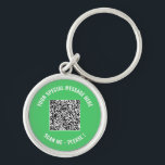 QR Code Keychain Add Special Message Surprise Gift<br><div class="desc">Choose Colors and Font - Your Special QR Code Info and Custom Text Personalized Modern Gift - Add Your QR Code - Image or Logo - photo / Text - Name or other info / message - Resize and Move or Remove / Add Elements - Image / Text with Customization...</div>