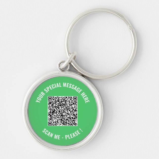 QR Code Keychain Add Special Message Surprise Gift (Front)