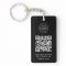 QR Code Keychain | Business Logo Modern Black