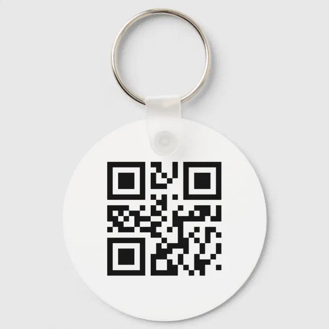 QR Code Keychain Template Zazzle