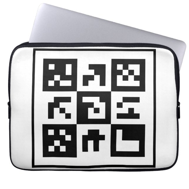 qr code laptop sleeve (Front)