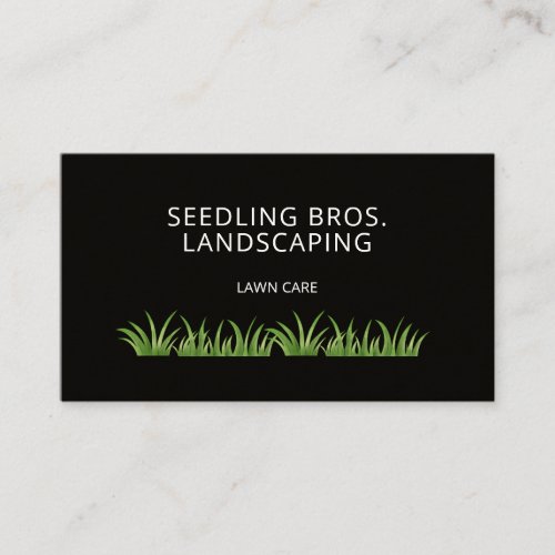 QR Code Lawn Care Landscaping Grass Business Card
