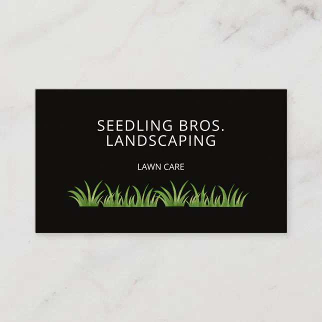 QR Code Lawn Care Landscaping Grass Business Card Zazzle