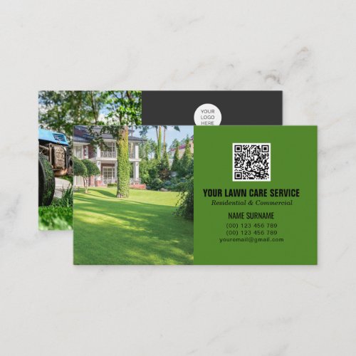 QR code Lawn care  networking modern  Business Card