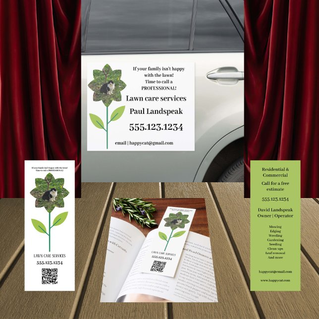 QR Code Lawn Care with Humor Bookmarks (Creator Uploaded)