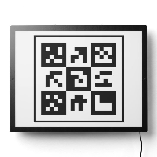 qr code LED sign (Lights Off)