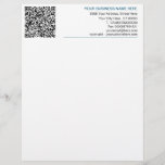 QR Code Letterhead Your Business Name Address Info<br><div class="desc">Custom Font and Colors - Your Professional Business Letterhead with QR Code - Add Your QR Code - Image / Business Name - Company / Address - Contact Information - Resize and move or remove and add elements / image with Customization tool. Choose font / size / color ! Good...</div>