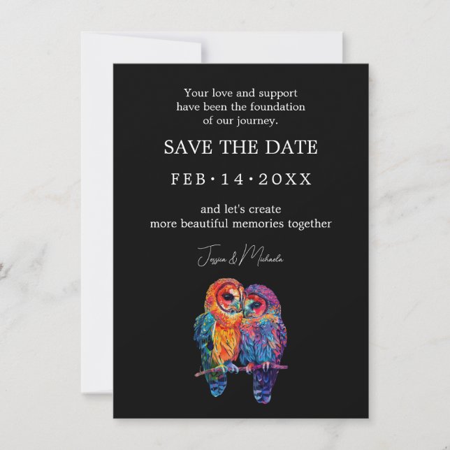🌈 QR code LGBTQ Eternal Unity wedding  Save The Date (Front)
