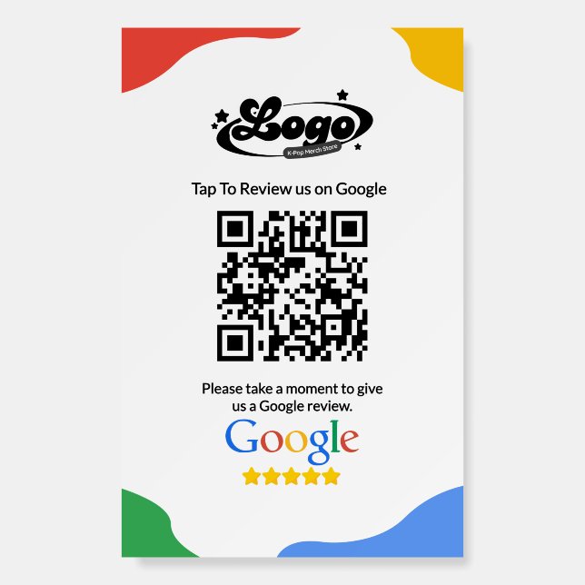 QR Code Link Google Review  Foam Board (Front)