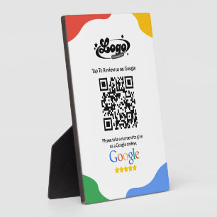 QR Code Link Google Review Plaque