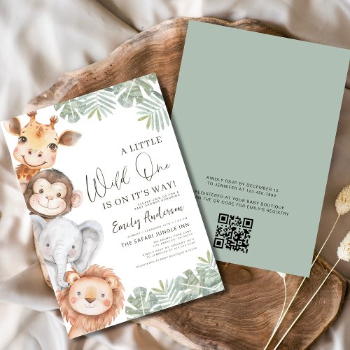 Safari baby shower invitation