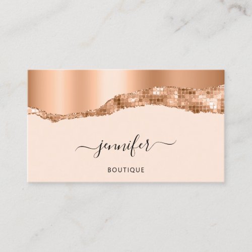  QR Code Logo Abstract Copper Stroke Pastel Business Card