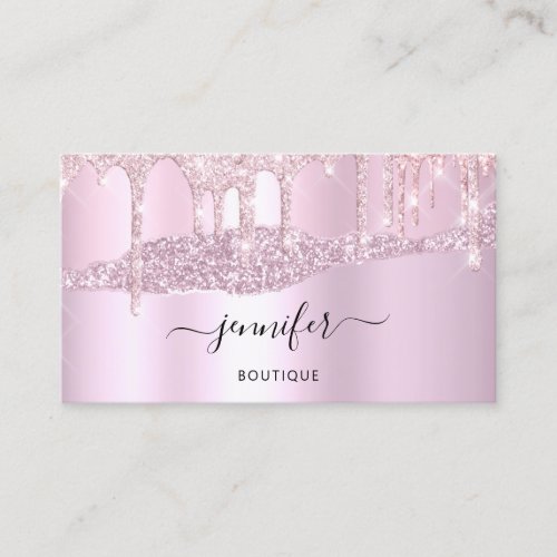  QR Code Logo Abstract Online Shop Pink Drips Business Card