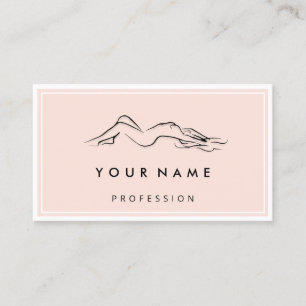 QR CODE Logo Body Sculpting Massage Care Rose Business Card
