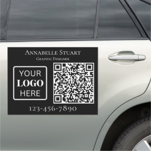 QR code Logo Business Company Large Car Magnet