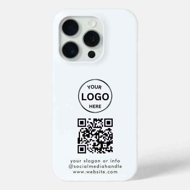 Qr Code Logo Business Minimalist Simple Case-Mate iPhone Case (Back)