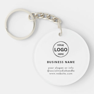 Qr Code Logo Business Modern Simple Acrylic Keychain