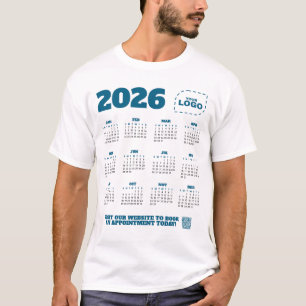 QR Code Logo Business Promo 2026 Calendar T-Shirt