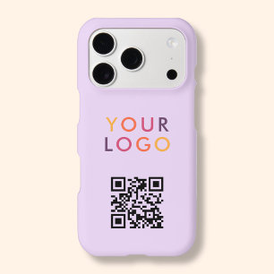 QR Code Logo Business Simple Purple iPhone 17 Pro Case