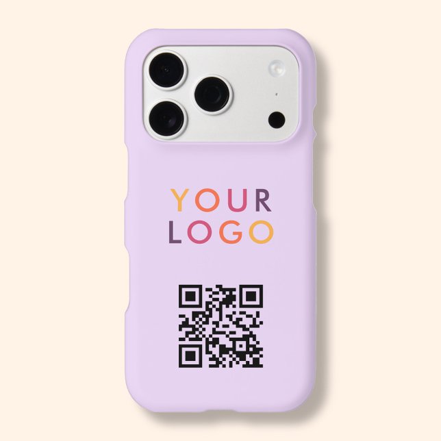 QR Code Logo Business Simple Purple iPhone Case (Creator Uploaded)