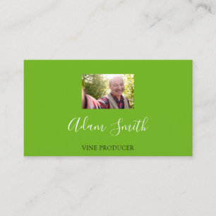 QR Code Logo Custom Custom Photo Mint Green  Business Card
