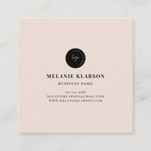 QR Code Logo Minimalist Square Business Card