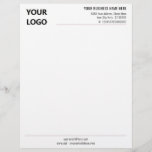 QR Code Logo Name Address Business Letterhead<br><div class="desc">Custom Colors and Font - Your Business Letterhead with QR Code (back side) and Logo - Add Your Logo - Image and QR Code / Name - Company / Address - Contact Information/ more - Resize and move or remove and add elements / image with Customization tool. Choose colors /...</div>