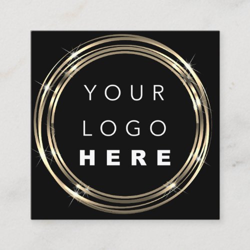  QR Code Logo Online Shop Black White Minimalism Square Business Card