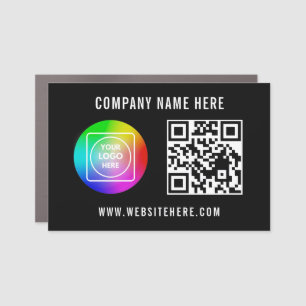 QR Code & Logo Professional Car Magnet