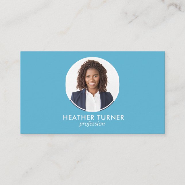QR CODE  Logo Professional Headshot SKY  PHOTO  Business Card (Front)