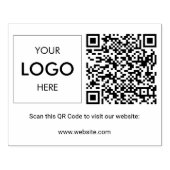 QR Code Logo Professional Rubber Stamp | Zazzle