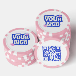 QR Code Logo Promotional Business Giveaway Poker Chips