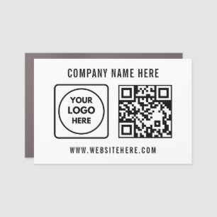 QR Code Logo & Website Promo Magnet Sign