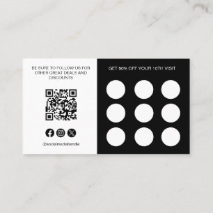 Qr code Loyalty Card Logo Social Media Icons