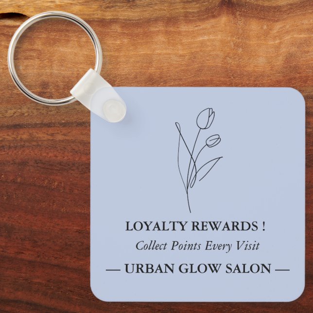 QR Code Loyalty Card Replacement  Keychain (Front)