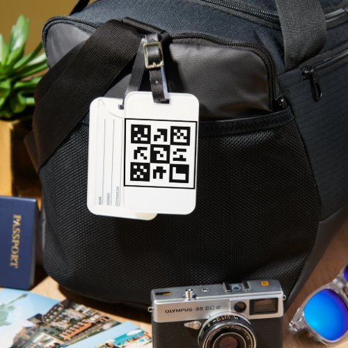 qr code luggage tag