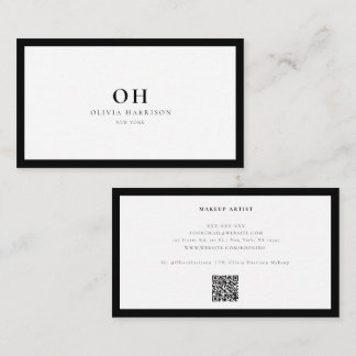QR Code Luxury Minimalist  Business Card