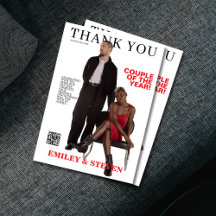 QR code magazine cover wedding