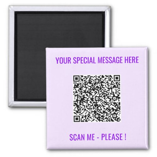 QR Code Magnet Gift with Custom Text and Colors