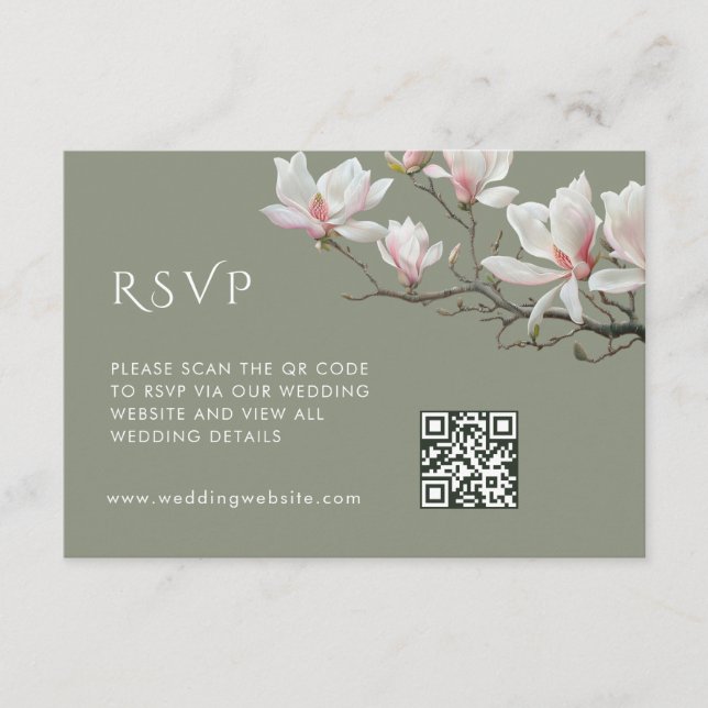 QR Code |  Magnolia Enclosure Card (Front)