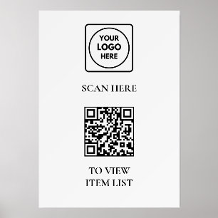 QR Code Menu 5x7 display holder