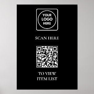 QR Code Menu 5x7 display holder