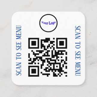 QR Code Menu Cards for Restaurants and Cafes