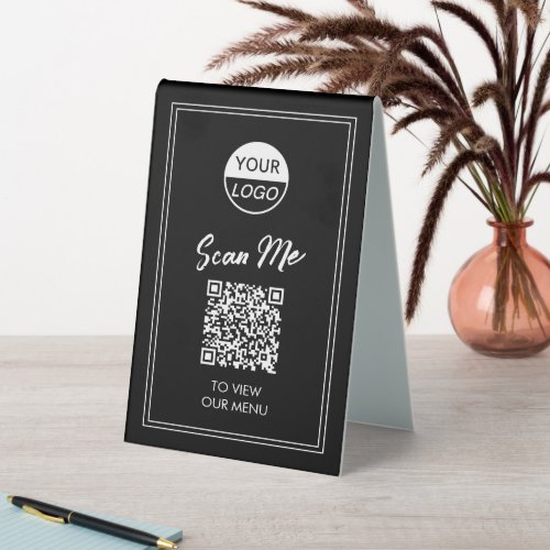 QR Code Menu  Classic Contactless Pedestal Sign