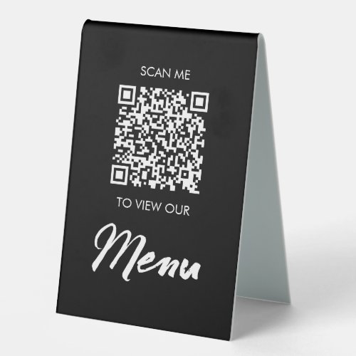 QR Code Menu  Classic Contactless Pedestal Sign